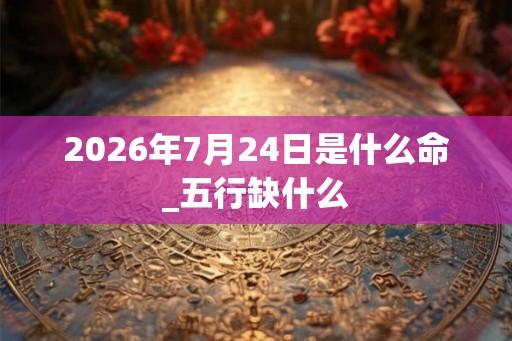 2026年7月24日是什么命_五行缺什么