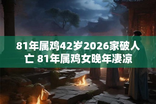 81年属鸡42岁2026家破人亡 81年属鸡女晚年凄凉