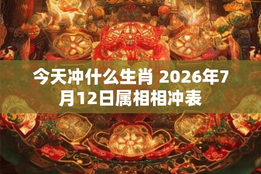 今天冲什么生肖 2026年7月12日属相相冲表 今天冲什么生肖 2026年7月12日属相相冲表