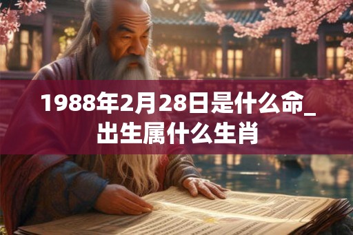 1988年2月28日是什么命_出生属什么生肖