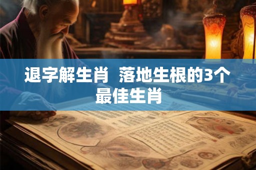 退字解生肖 落地生根的3个最佳生肖 退字解生肖 落地生根的3个最佳生肖