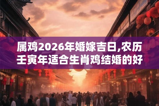 属鸡2026年婚嫁吉日,农历壬寅年适合生肖鸡结婚的好日子