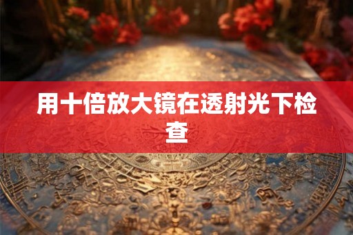 用十倍放大镜在透射光下检查