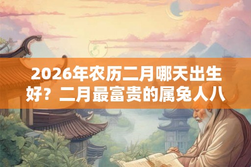 2026年农历二月哪天出生好？二月最富贵的属兔人八字