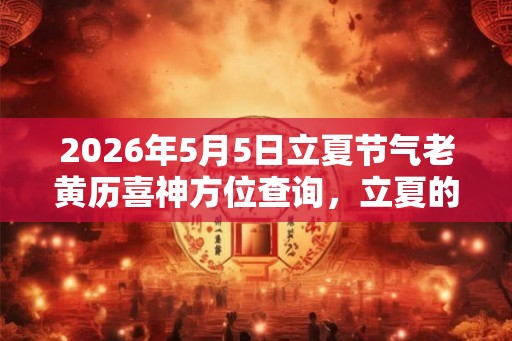 2026年5月5日立夏节气老黄历喜神方位查询，立夏的天气特点