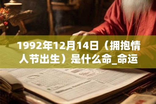 1992年12月14日（拥抱情人节出生）是什么命_命运如何