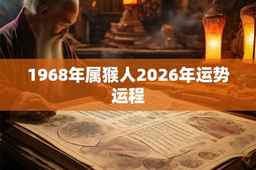 1968年属猴人2026年运势运程