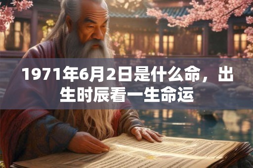 1971年6月2日是什么命，出生时辰看一生命运