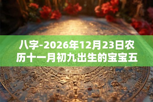 八字-2026年12月23日农历十一月初九出生的宝宝五行取名