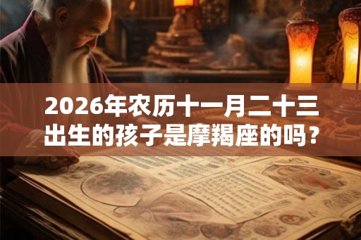 2026年农历十一月二十三出生的孩子是摩羯座的吗? 2026年农历十一月二十三出生的孩子是摩羯座的吗?