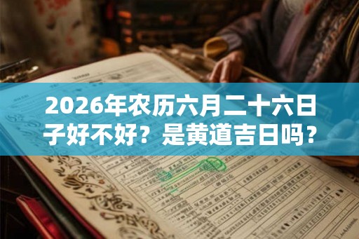 2026年农历六月二十六日子好不好？是黄道吉日吗？