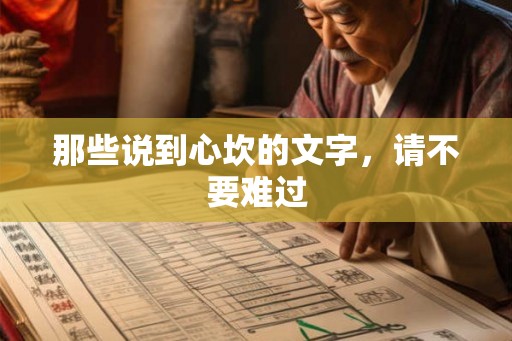 那些说到心坎的文字,请不要难过 那些说到心坎的文字,请不要难过
