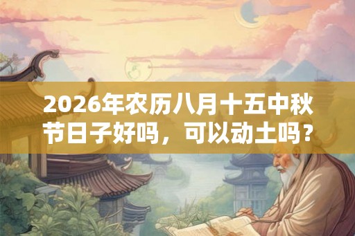 2026年农历八月十五中秋节日子好吗，可以动土吗？