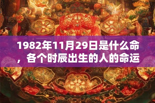 1982年11月29日是什么命，各个时辰出生的人的命运