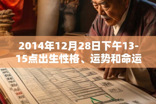 2014年12月28日下午13-15点出生性格、运势和命运