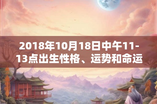 2018年10月18日中午11-13点出生性格、运势和命运