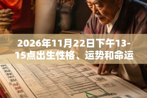 2026年11月22日下午13-15点出生性格、运势和命运