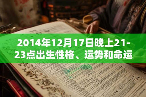 2014年12月17日晚上21-23点出生性格、运势和命运