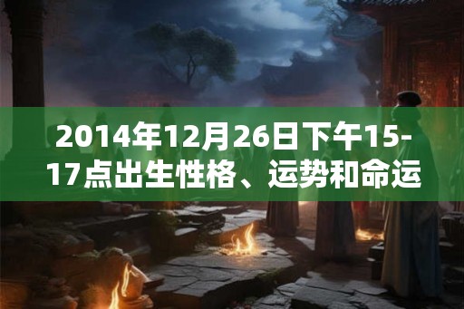 2014年12月26日下午15-17点出生性格、运势和命运