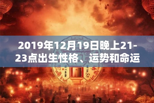 2019年12月19日晚上21-23点出生性格、运势和命运