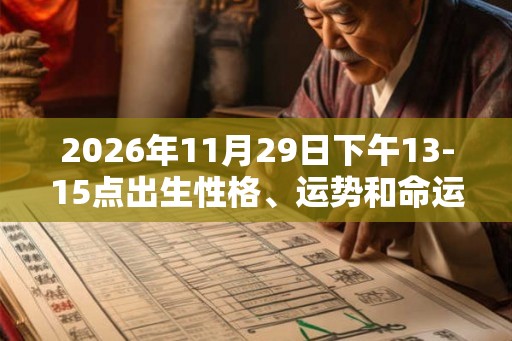2026年11月29日下午13-15点出生性格、运势和命运