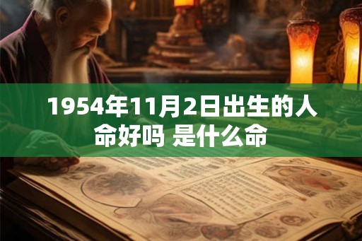 1954年11月2日出生的人命好吗 是什么命