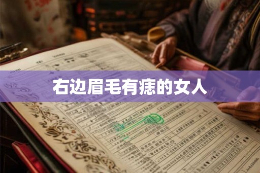 右边眉毛有痣的女人