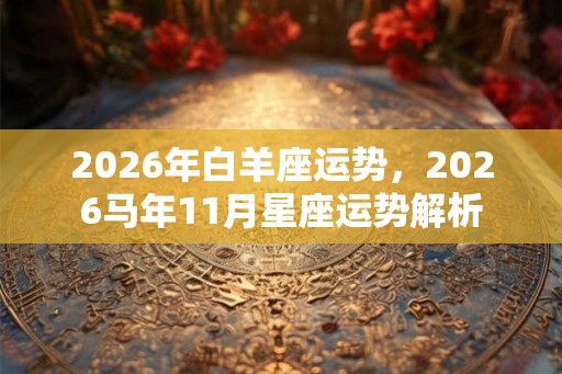 2026年白羊座运势，2026马年11月星座运势解析