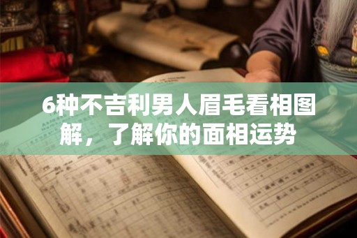 6种不吉利男人眉毛看相图解，了解你的面相运势