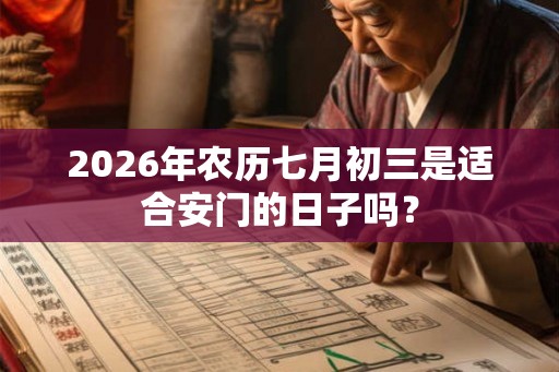 2026年农历七月初三是适合安门的日子吗？