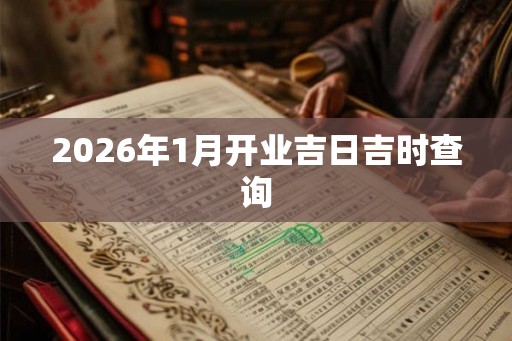 2026年1月开业吉日吉时查询