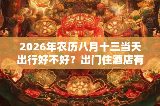 2026年农历八月十三当天出行好不好？出门住酒店有哪些禁忌？