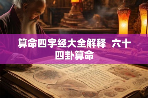 算命四字经大全解释  六十四卦算命