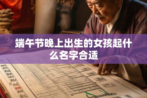 端午节晚上出生的女孩起什么名字合适
