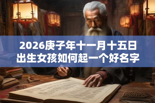 2026庚子年十一月十五日出生女孩如何起一个好名字 2026庚子年十一月十五日出生女孩如何起一个好名字