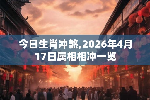 今日生肖冲煞,2026年4月17日属相相冲一览