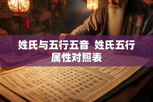 姓氏与五行五音 姓氏五行属性对照表 姓氏与五行五音 姓氏五行属性对照表