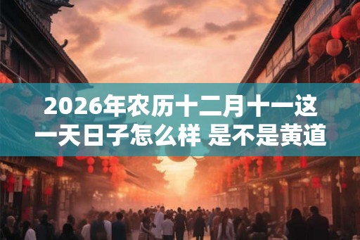 2026年农历十二月十一这一天日子怎么样 是不是黄道吉日