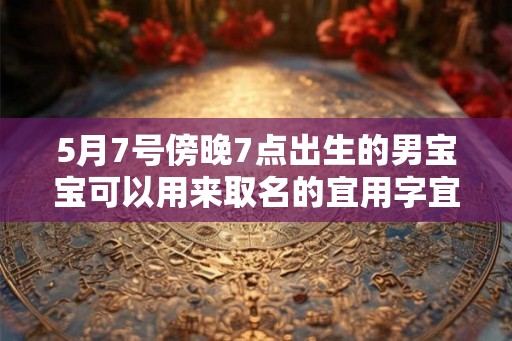 5月7号傍晚7点出生的男宝宝可以用来取名的宜用字宜用名