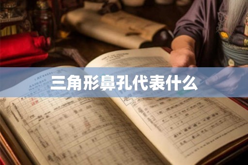 三角形鼻孔代表什么 三角形鼻孔代表什么