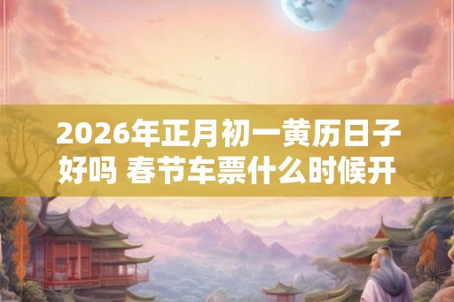2026年正月初一黄历日子好吗 春节车票什么时候开订 2026年正月初一黄历日子好吗 春节车票什么时候开订