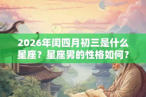 2026年闰四月初三是什么星座？星座男的性格如何？