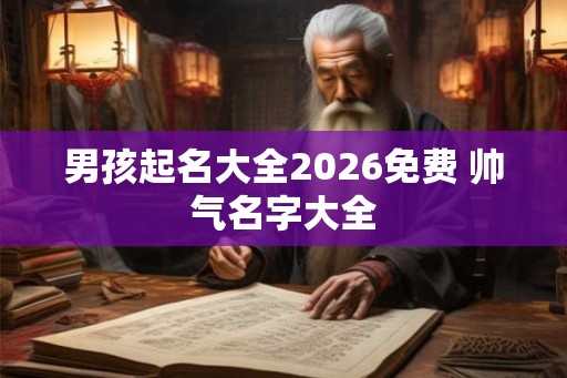 男孩起名大全2026免费 帅气名字大全 男孩起名大全2026免费 帅气名字大全