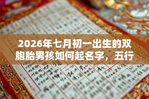 2026年七月初一出生的双胞胎男孩如何起名字，五行属什么？