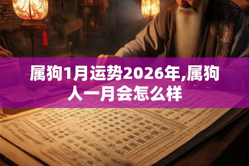 属狗1月运势2026年,属狗人一月会怎么样