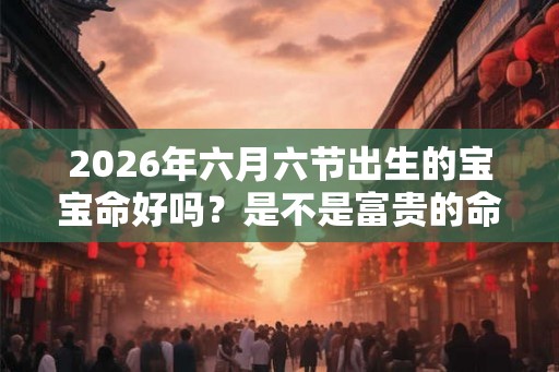 2026年六月六节出生的宝宝命好吗？是不是富贵的命格？