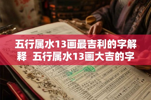 五行属水13画最吉利的字解释  五行属水13画大吉的字
