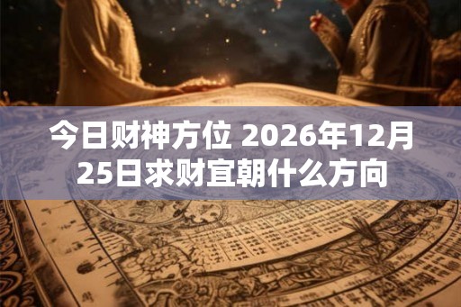 今日财神方位 2026年12月25日求财宜朝什么方向
