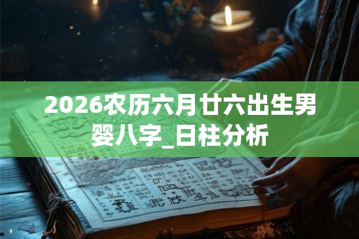 2026农历六月廿六出生男婴八字_日柱分析