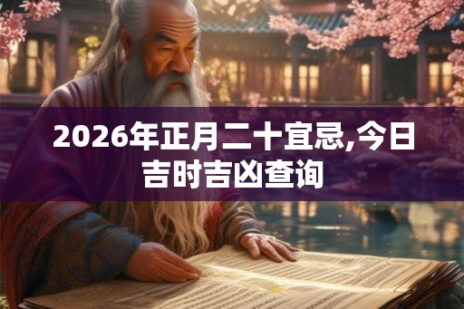 2026年正月二十宜忌,今日吉时吉凶查询 2026年正月二十宜忌,今日吉时吉凶查询